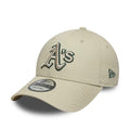 Athletics MLB Team Outline Cream 9FORTY Adjustable Cap-kentox