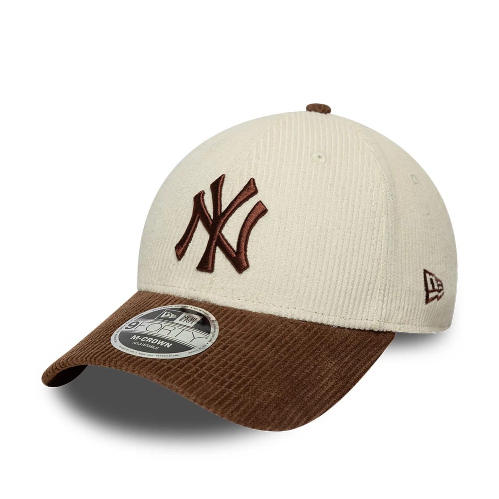 New York Yankees MLB Cord Cream & Brown 9FORTY M-Crown Adjustable Cap-kentox