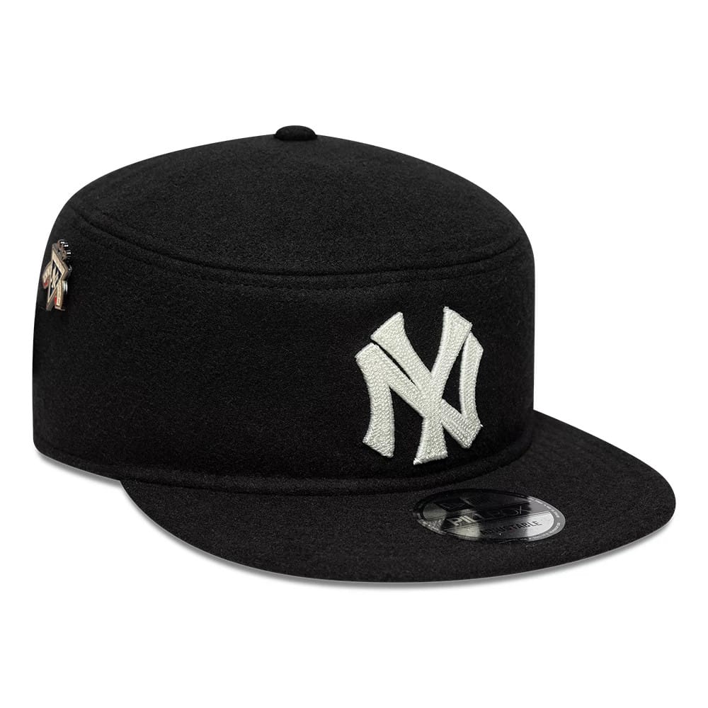 New York Yankees MLB Cooperstown Pin Black Pillbox Adjustable Cap-kentox