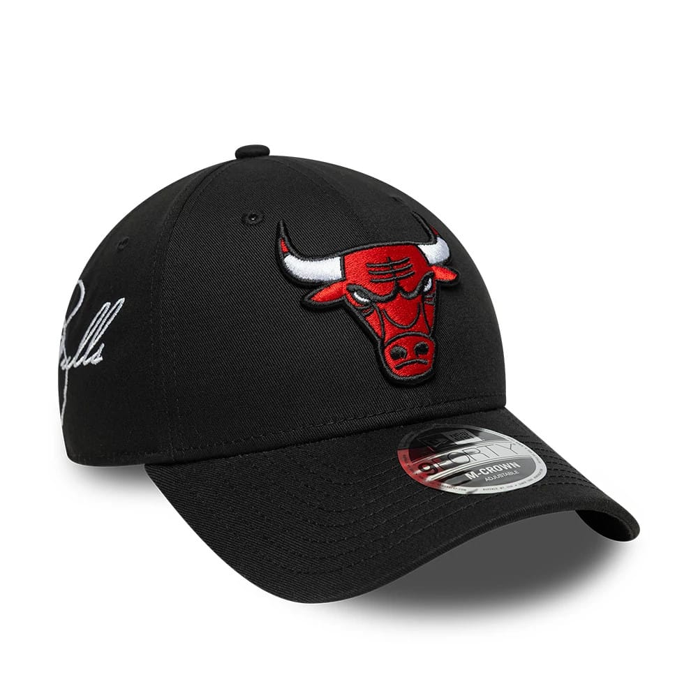 Chicago Bulls NBA Side Script Black 9FORTY M-Crown Adjustable Cap-kentox