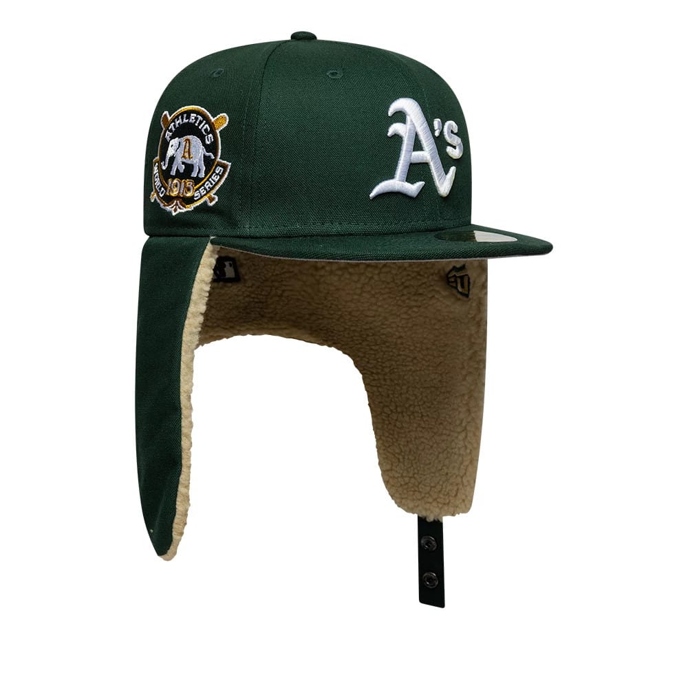 Athletics MLB World Series Dark Green Dogear 59FIFTY Fitted Cap-kentox