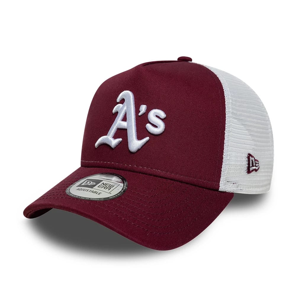Athletics MLB League Essential Dark Red 9FORTY A-Frame Trucker Adjustable Cap-kentox