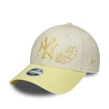 New York Yankees Womens MLB Floral Cream & Yellow 9FORTY Adjustable Cap-kentox