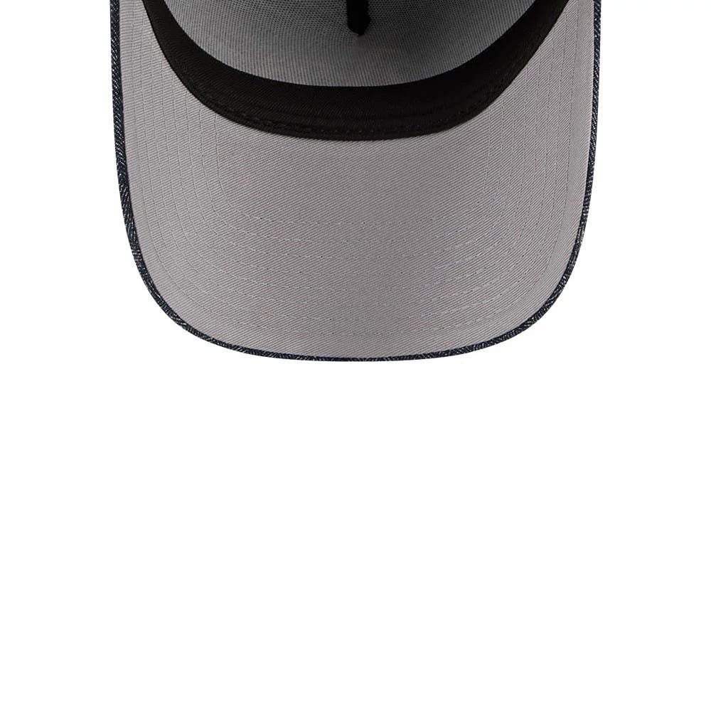 Athletics MLB Herringbone Denim Navy 59FORTY A-Frame Fitted Cap-kentox
