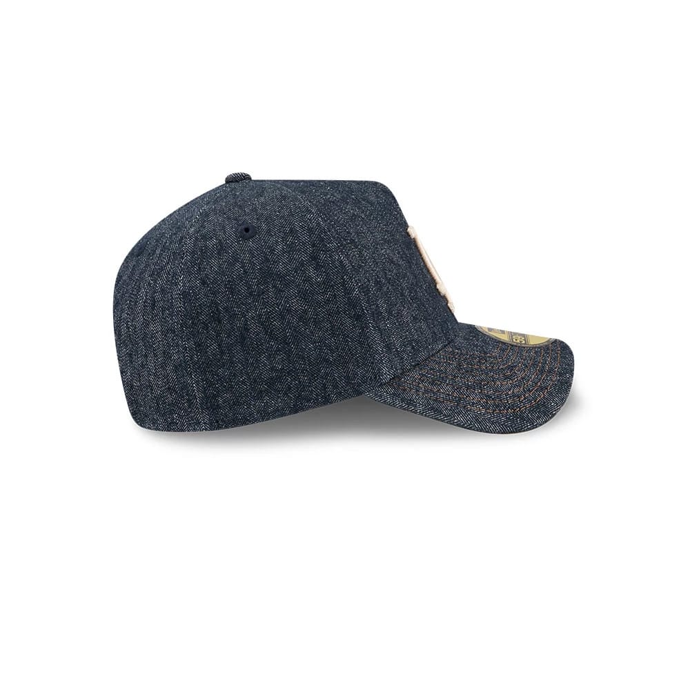 Dodgers MLB Herringbone Denim Navy 59FORTY A-Frame Fitted Cap-kentox