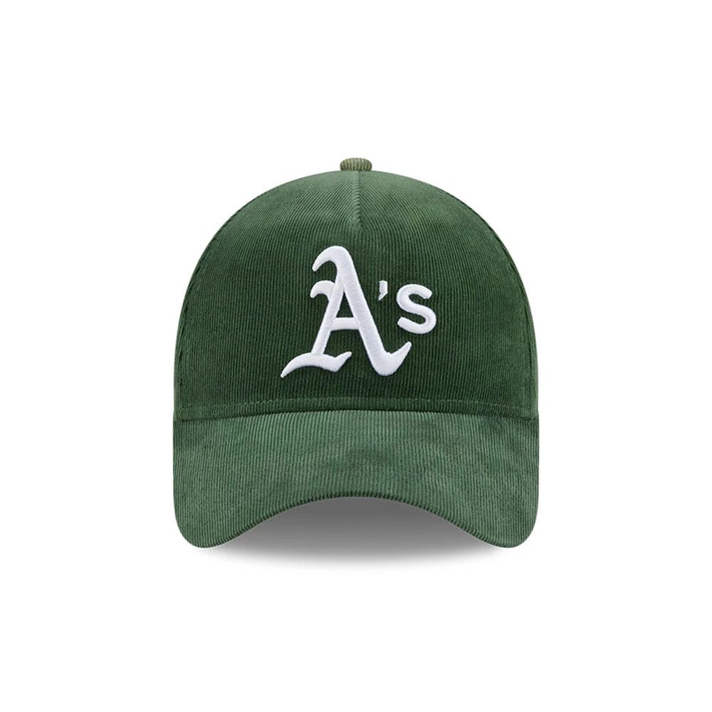 Athletics MLB Snow Wash Cord Dark Green 59FORTY A-Frame Fitted Cap-kentox