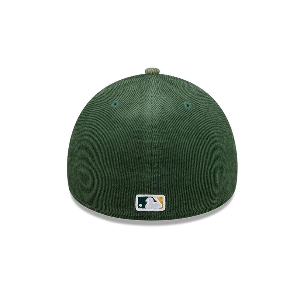 Athletics MLB Snow Wash Cord Dark Green 59FORTY A-Frame Fitted Cap-kentox
