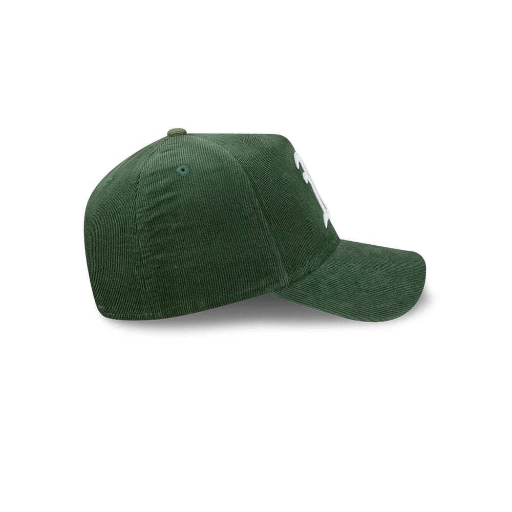 Athletics MLB Snow Wash Cord Dark Green 59FORTY A-Frame Fitted Cap-kentox