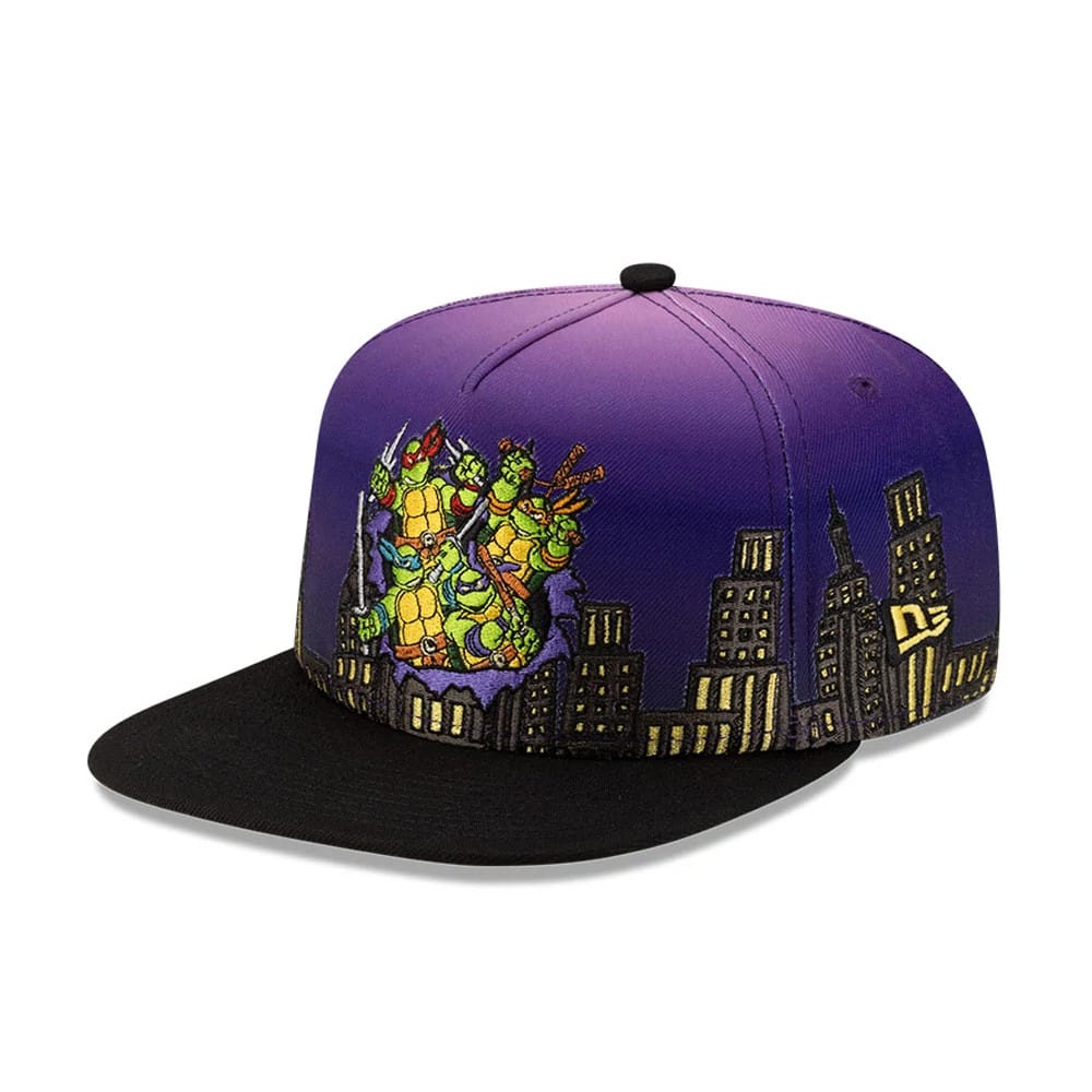 Teenage Mutant Ninja Turtles Skyline Purple 59FIFTY A-Frame Fitted Cap-kentox