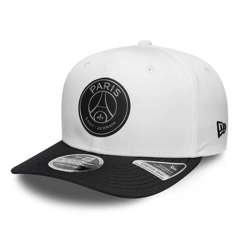 Paris Saint Germain Metallic White 9SEVENTY Stretch Snap Adjustable Cap-kentox