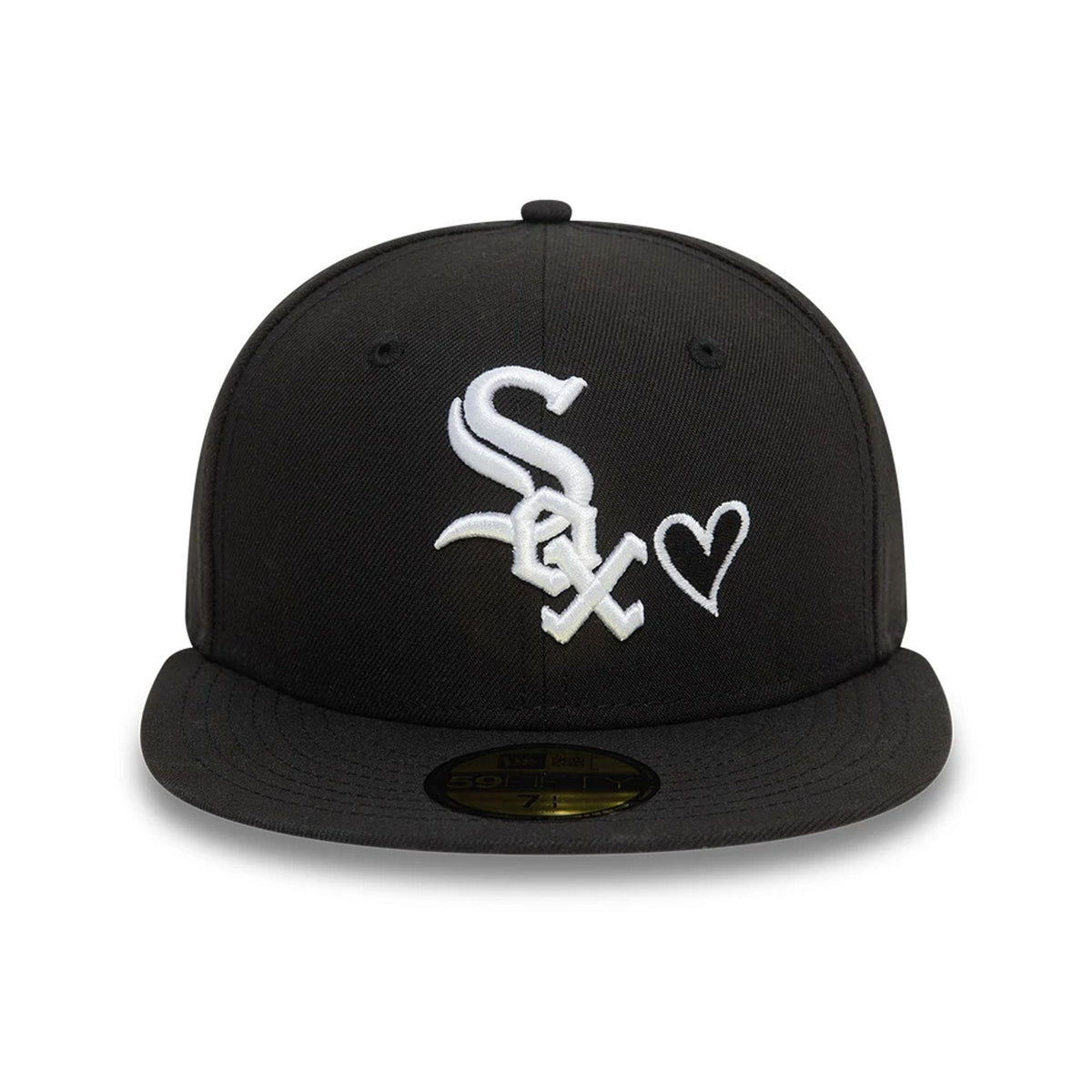Chicago White Sox MLB Heart Icon Black 59FIFTY Fitted Cap-kentox