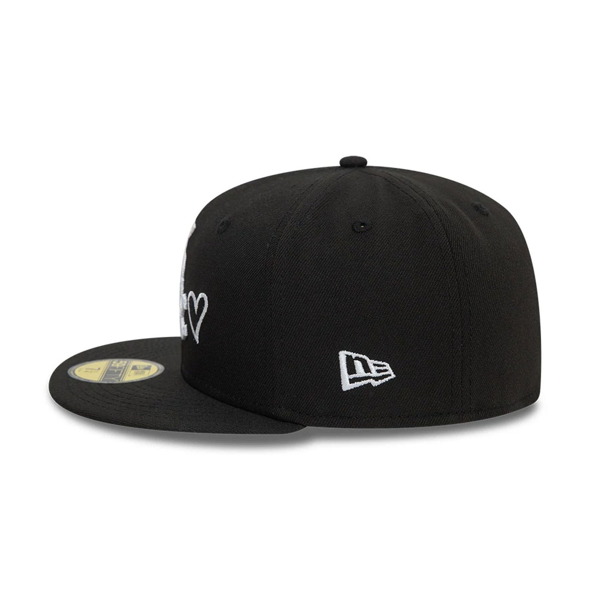 Chicago White Sox MLB Heart Icon Black 59FIFTY Fitted Cap-kentox