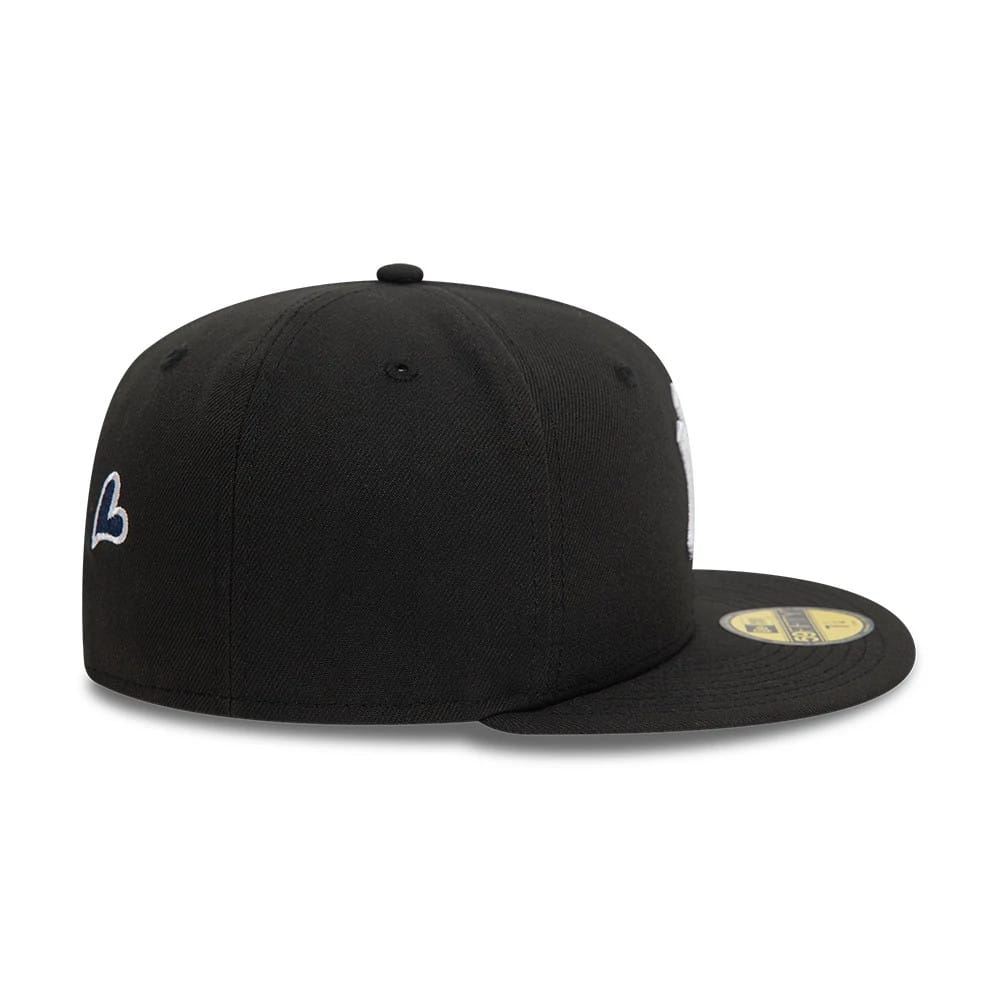 New York Yankees MLB Heart Icon Black 59FIFTY Fitted Cap-kentox