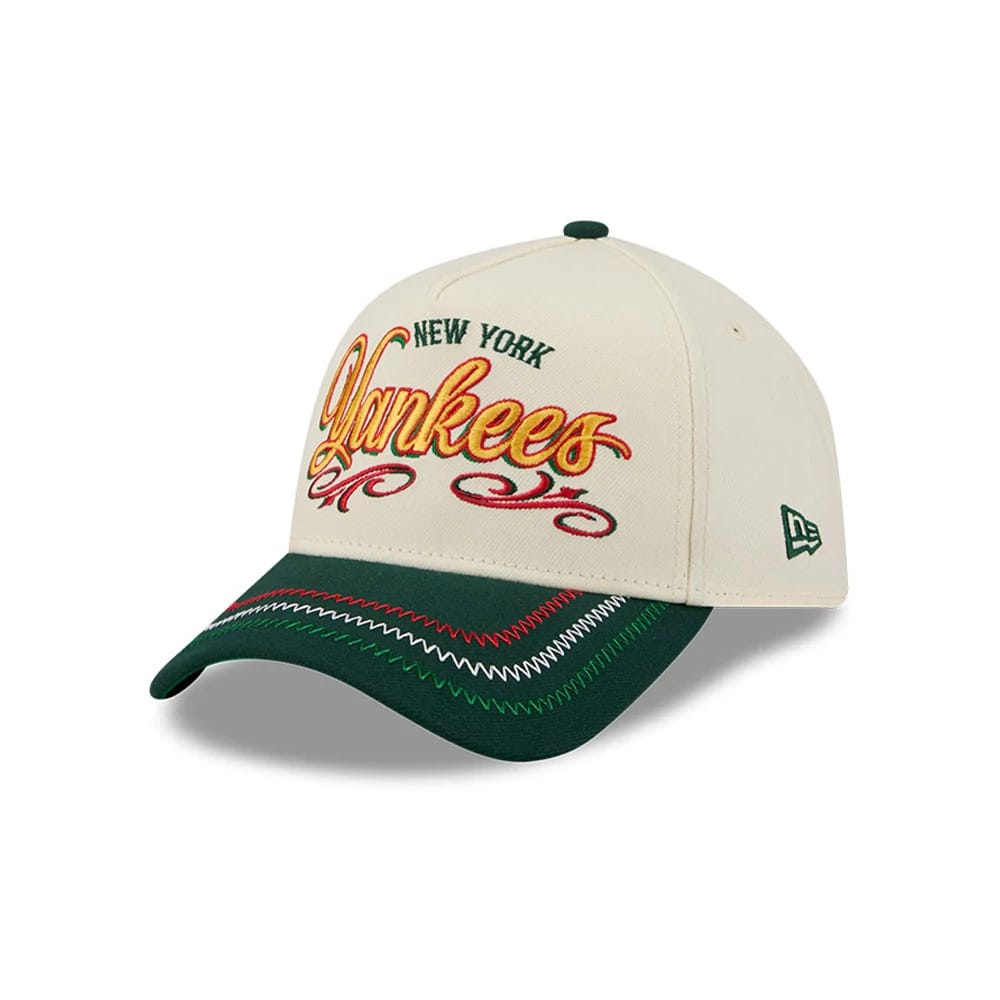 Yankees MLB Cinco De Mayo Cream & Green 9FORTY A-Frame Adjustable Cap-kentox
