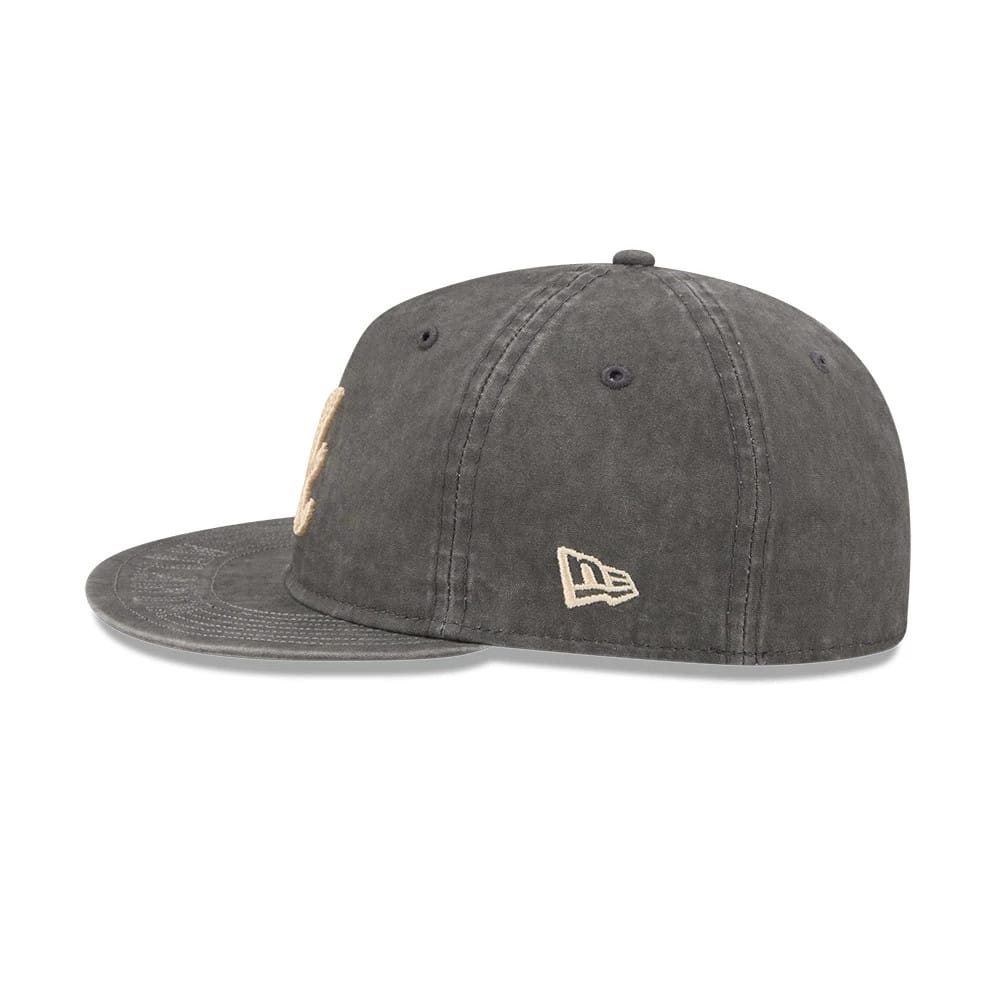 Atlanta Braves MLB 59FIFTY Day Black Retro Crown 59FIFTY Fitted Cap-kentox