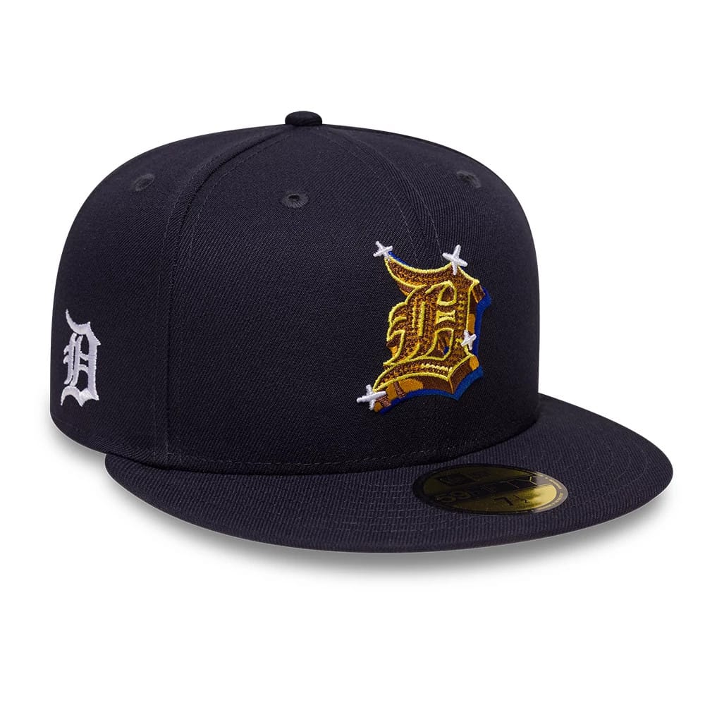 Detroit Tigers MLB Emblem Navy 59FIFTY Fitted Cap-kentox