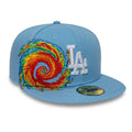 LA Dodgers MLB Storm Pattern Pastel Blue 59FIFTY Fitted Cap-kentox