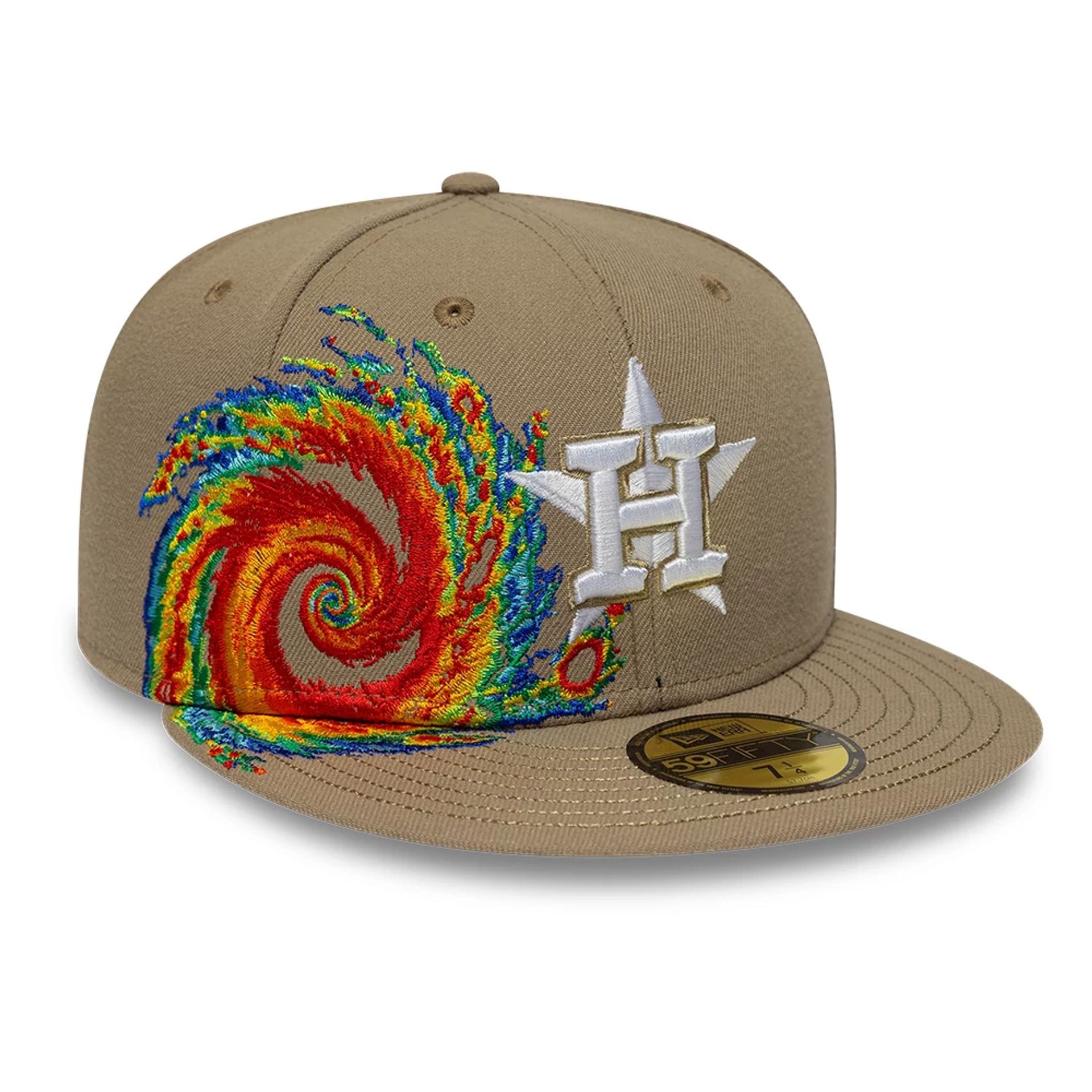 Houston Astros MLB Storm Pattern Beige 59FIFTY Fitted Cap-kentox