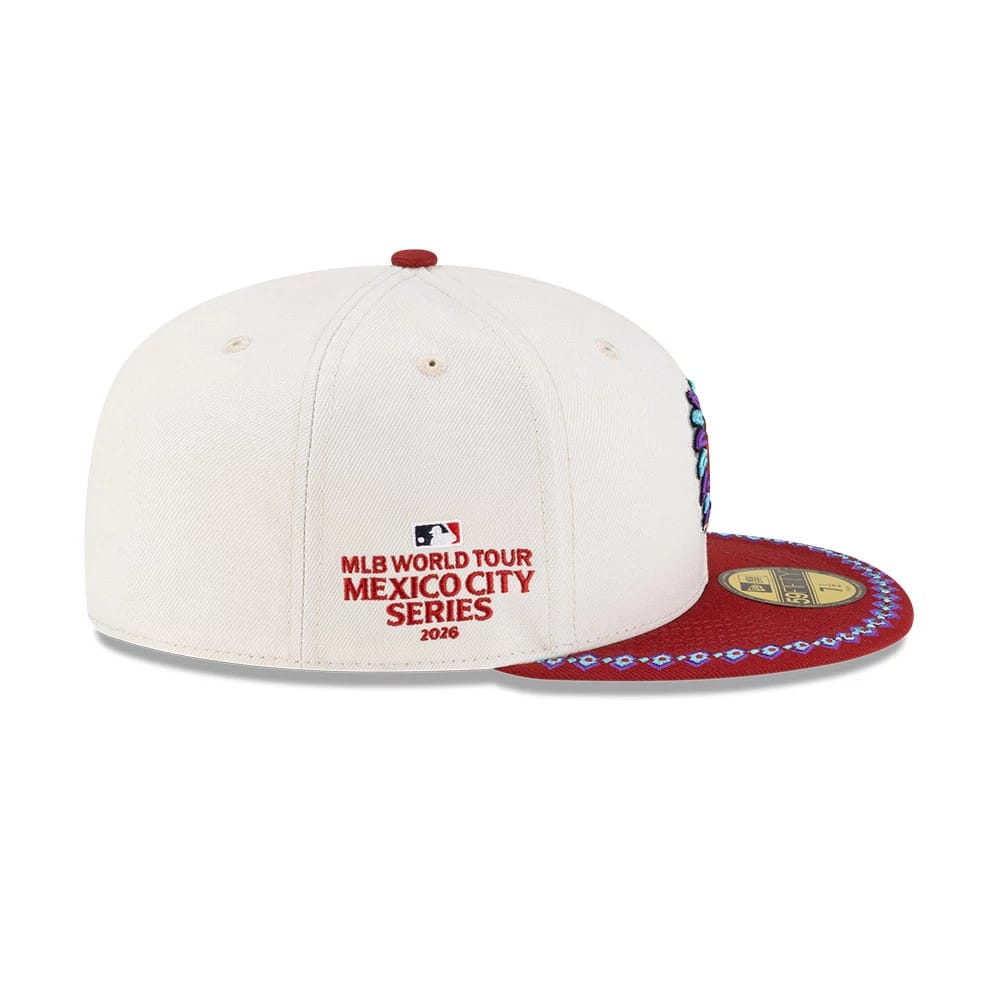 Arizona Diamondbacks MLB Mexico City Series 2026 White 59FIFTY Fitted Cap-kentox