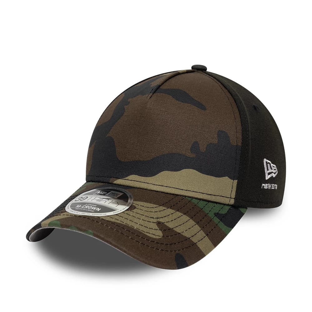 New Era Woodland Camo 39THIRTY M-Crown A-Frame Stretch Fit Cap-kentox