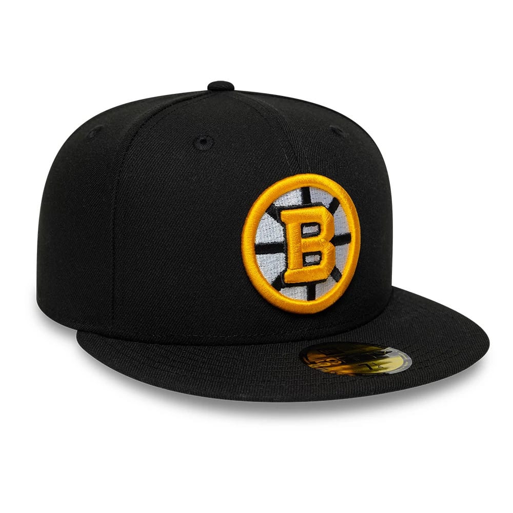 Boston Bruins NHL Basic Black 59FIFTY Fitted Cap-kentox