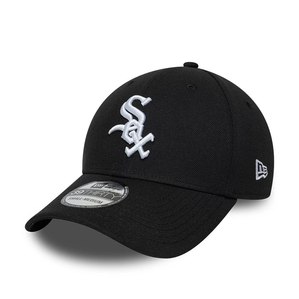 Chicago White Sox MLB Classic Black 39THIRTY Stretch Fit Cap-kentox
