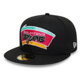 San Antonio Spurs NBA Hardwood Classic Black 59FIFTY Fitted Cap-kentox