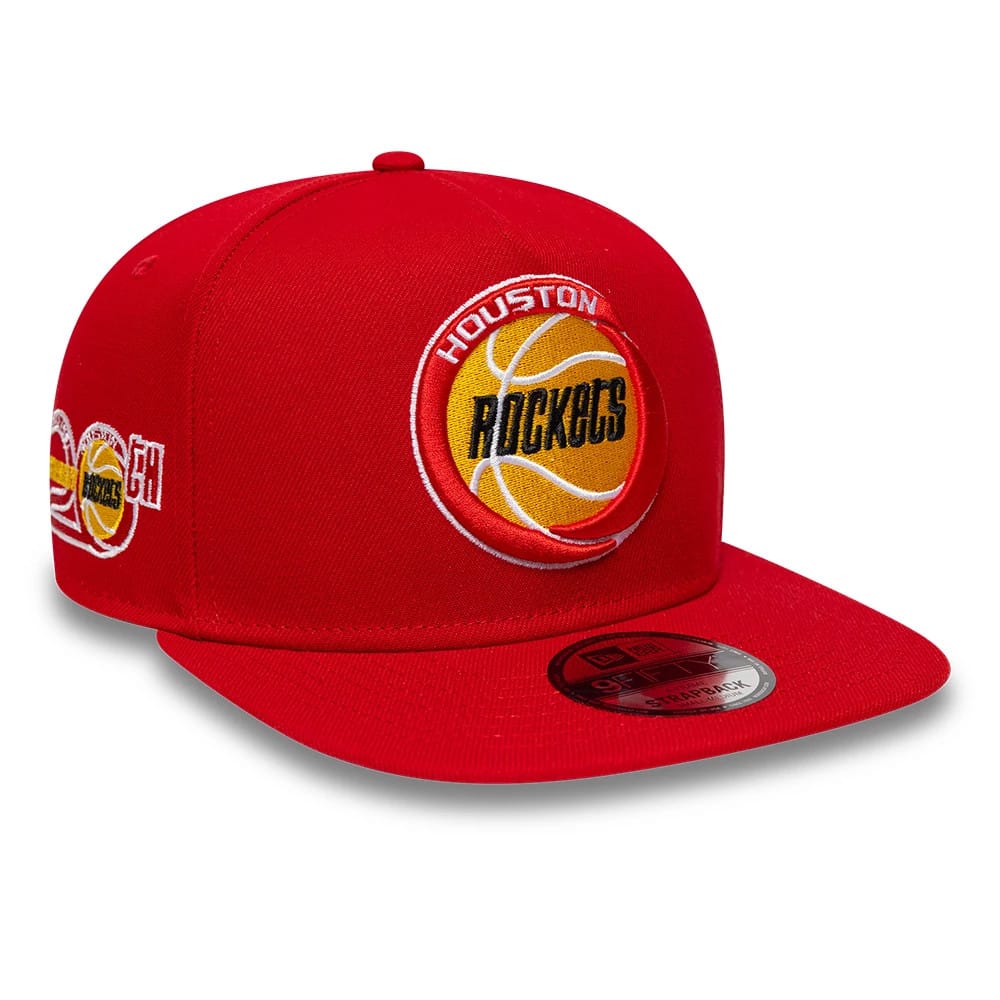 Houston Rockets NBA Hardwood Classic Red 9FIFTY A-Frame Snapback Adjustable Cap-kentox