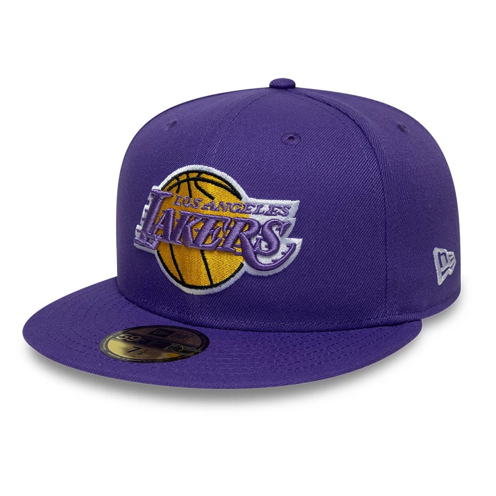 LA Lakers NBA Hardwood Classic Purple 59FIFTY Fitted Cap-kentox