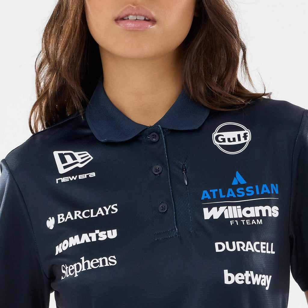 Womens Williams GB Race Special Tech Navy Polo T-Shirt-kentox