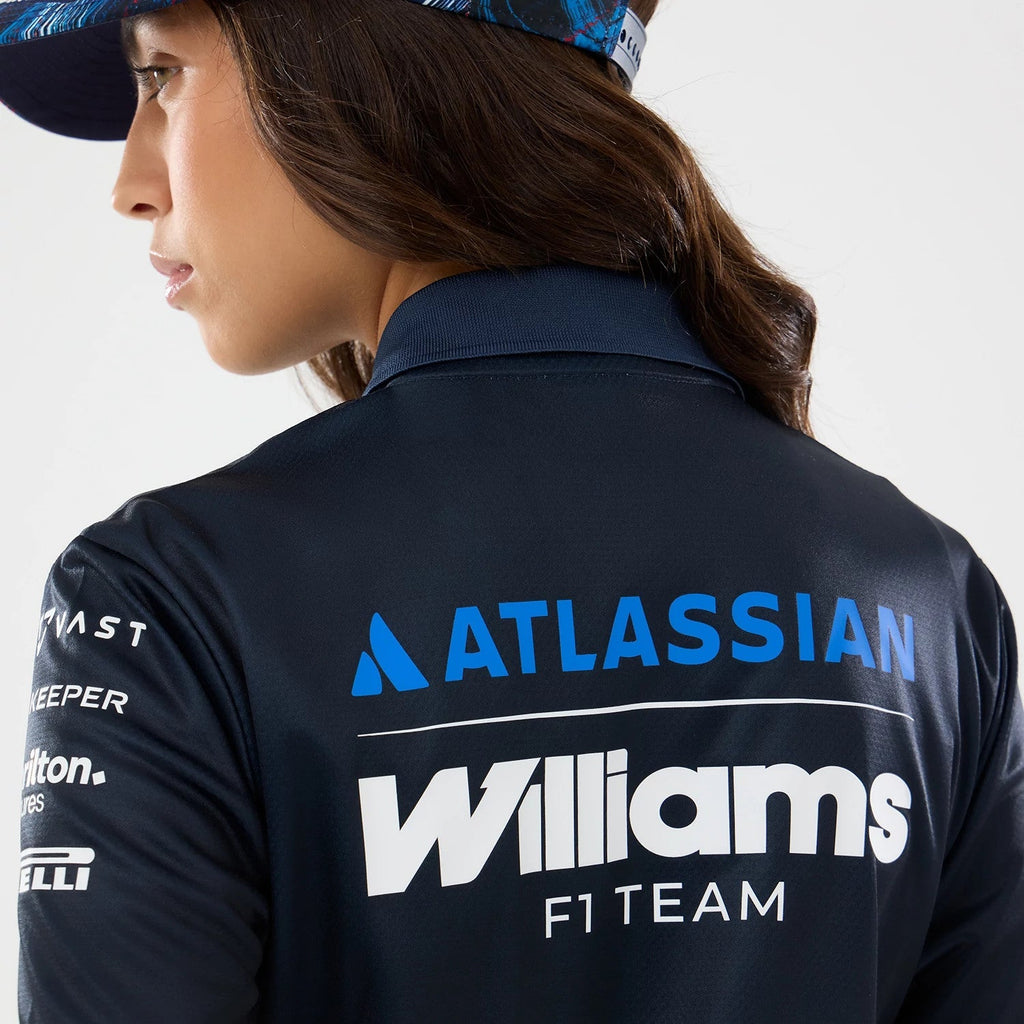 Womens Williams GB Race Special Tech Navy Polo T-Shirt-kentox