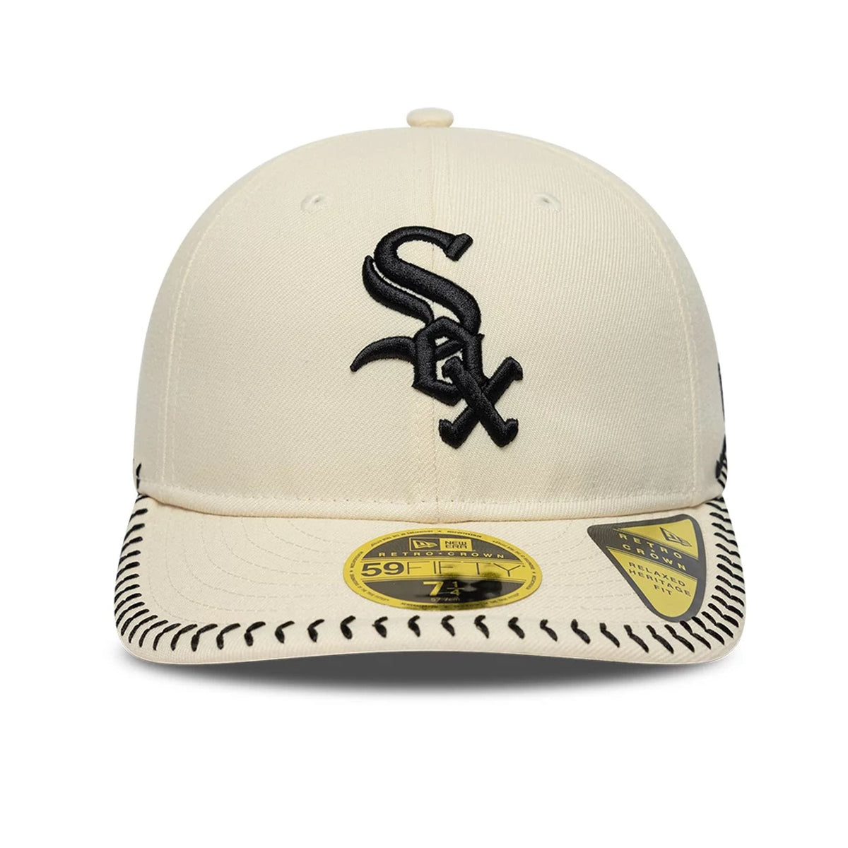 Chicago White Sox MLB Baseball Stitch Cream Retro Crown 59FIFTY Fitted Cap-kentox