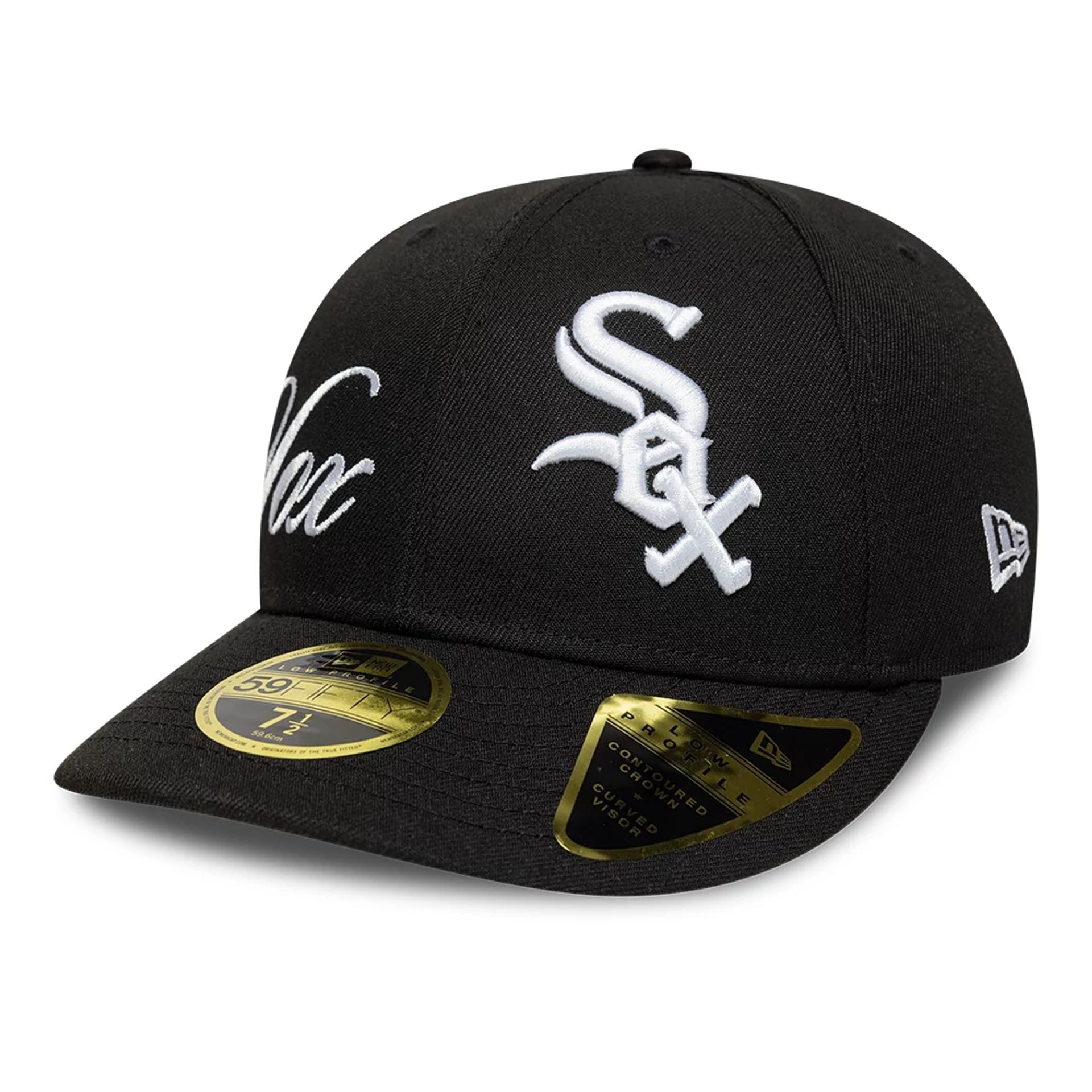 Chicago White Sox MLB Side Script Black Low Profile 59FIFTY Fitted Cap-kentox
