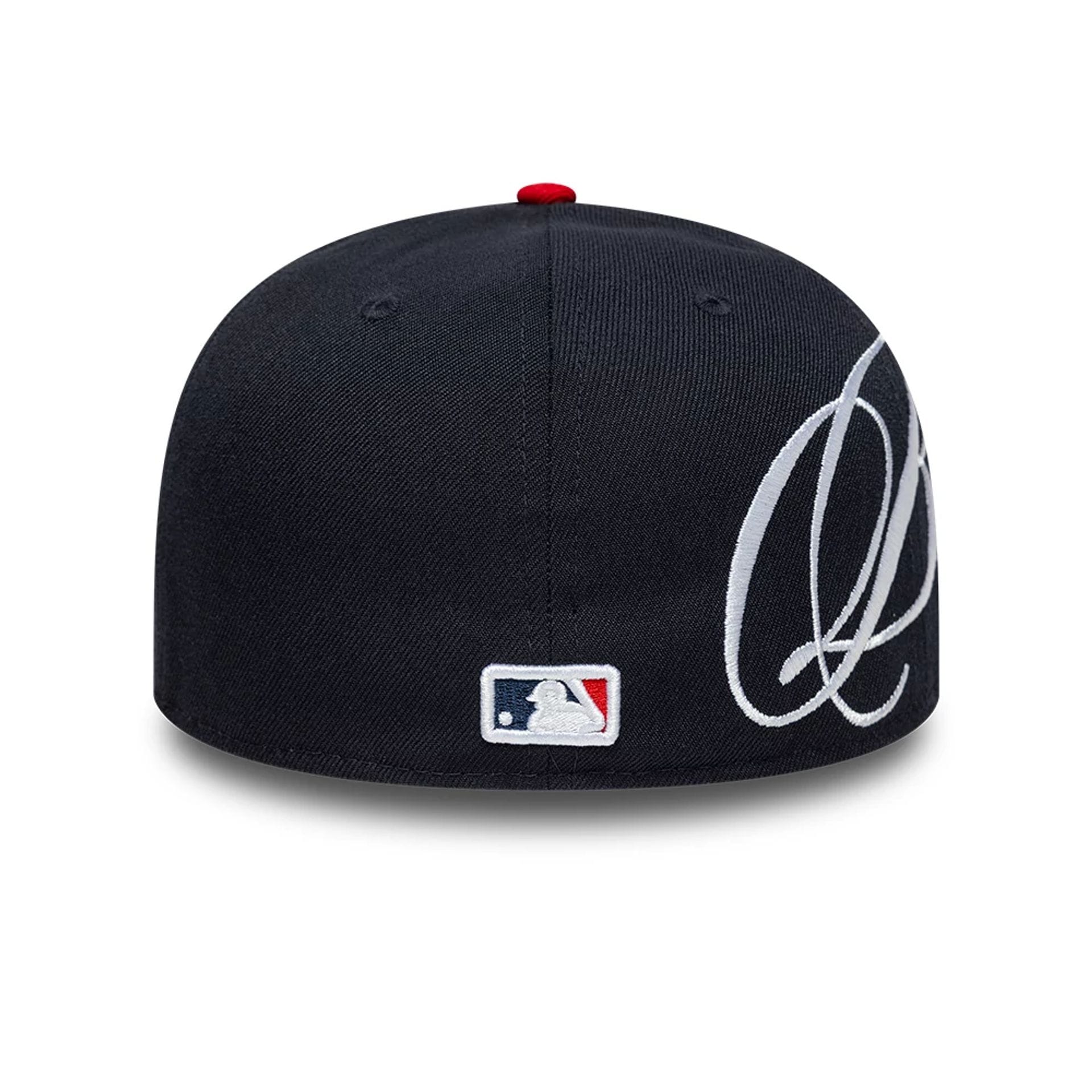 Atlanta Braves MLB Side Script Navy Low Profile 59FIFTY Fitted Cap-kentox
