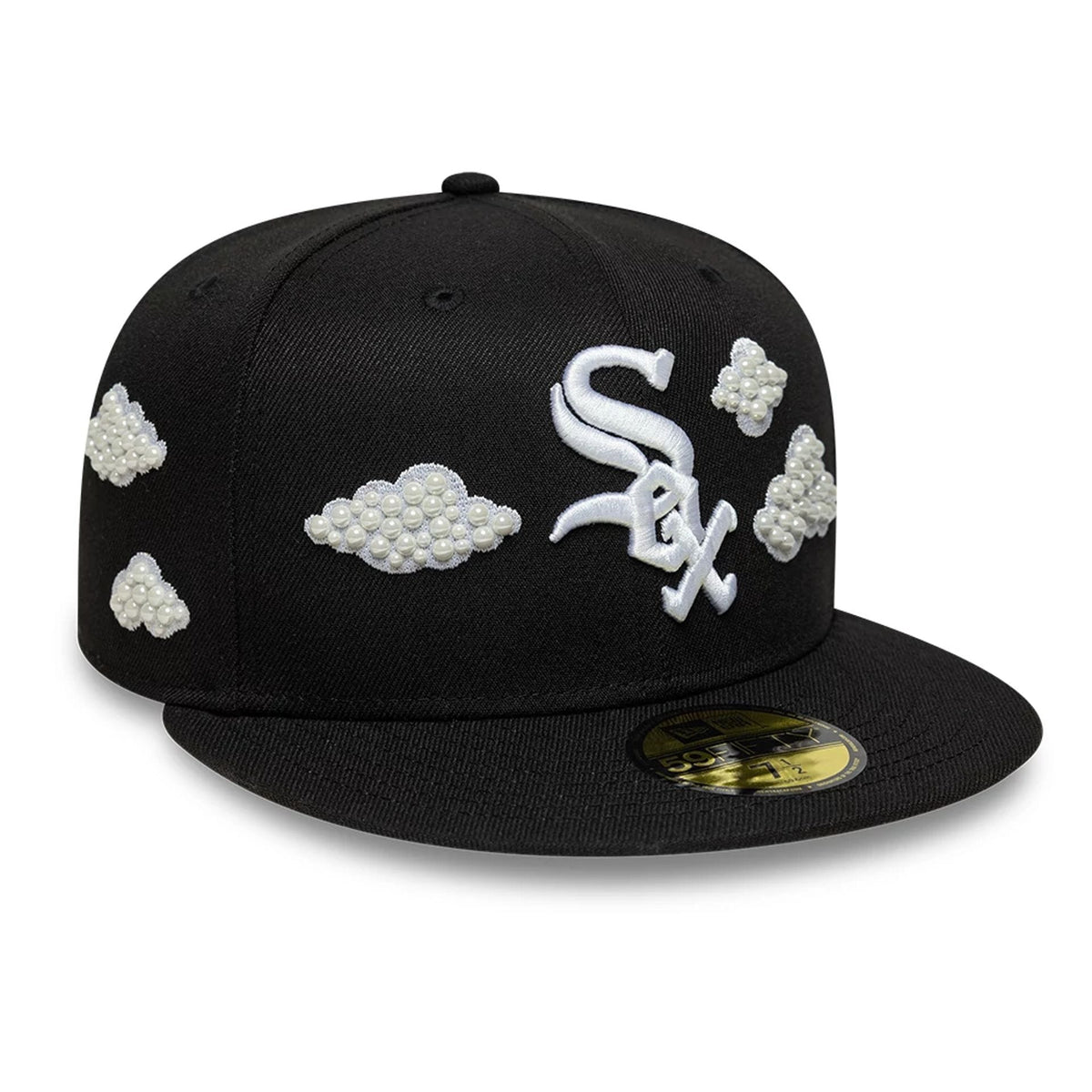 Chicago White Sox MLB Faux Pearl Cloud Black 59FIFTY Fitted Cap-kentox