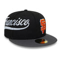 San Francisco Giants MLB Multi Logo Satin Lined Black 59FIFTY Fitted Cap-kentox