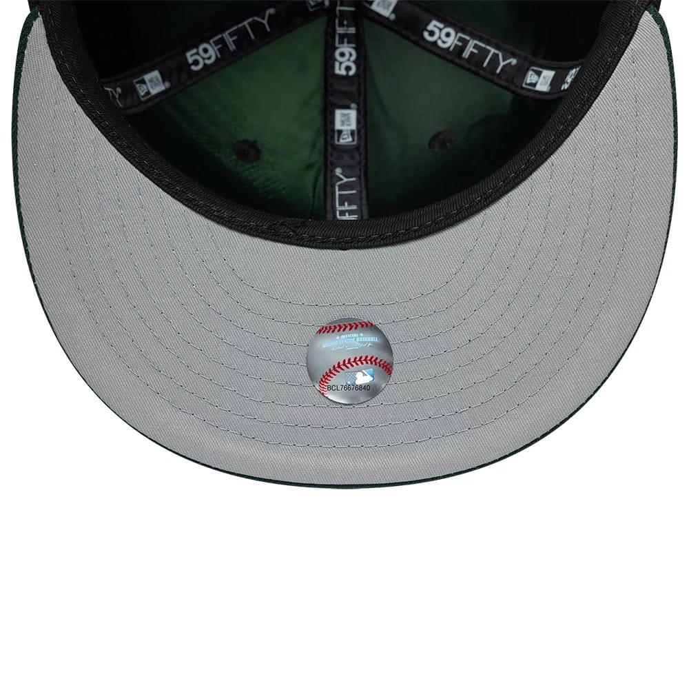 Athletics MLB Multi Logo Satin Lined Black 59FIFTY Fitted Cap-kentox