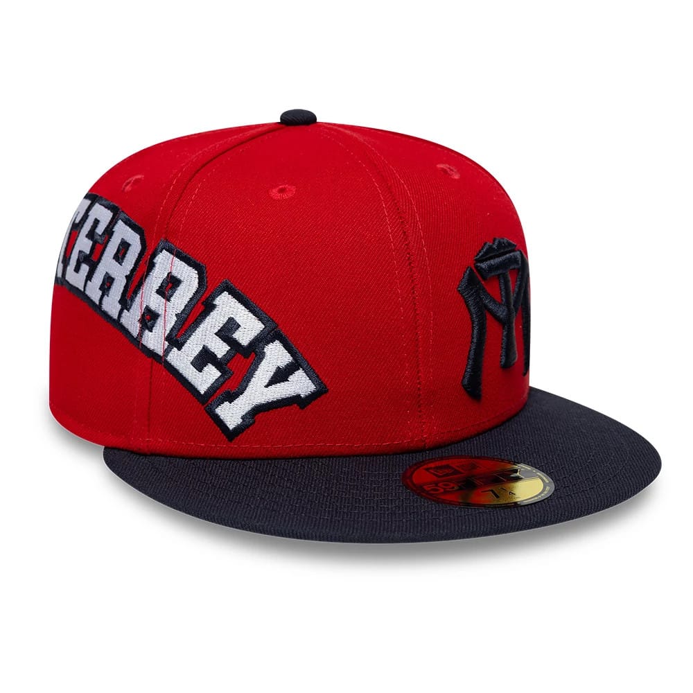 Sultanes De Monterrey LMB Multi Logo Satin Lined Red 59FIFTY Fitted Cap-kentox