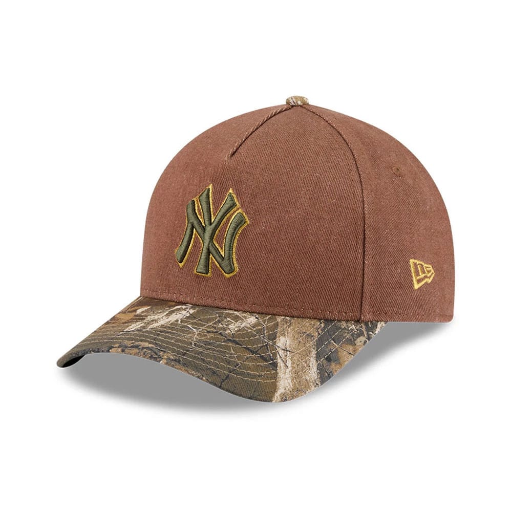 Yankees MLB Cotton Twill Dark Beige 9FORTY M-Crown A-Frame Adjustable Cap-kentox