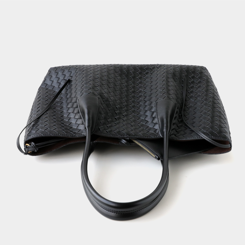 Handwoven Genuine Cowhide Leather Tote Bag