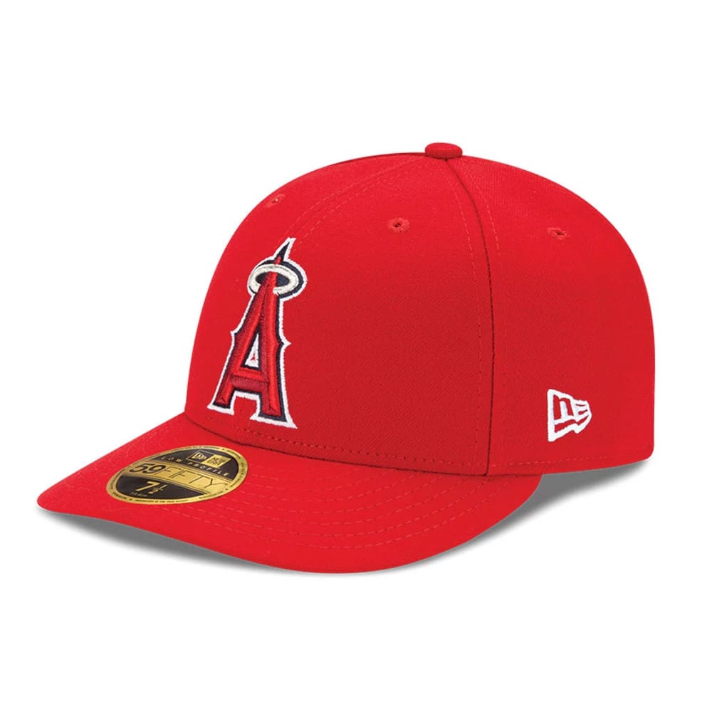 LA Angels Authentic Collection Red Low Profile 59FIFTY Fitted Cap-kentox