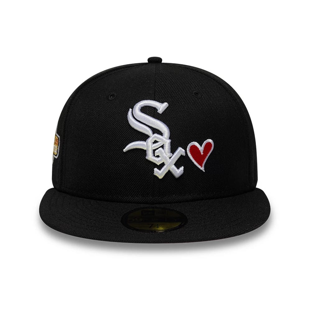 Chicago White Sox MLB Heart Black 59FIFTY Fitted Cap-kentox