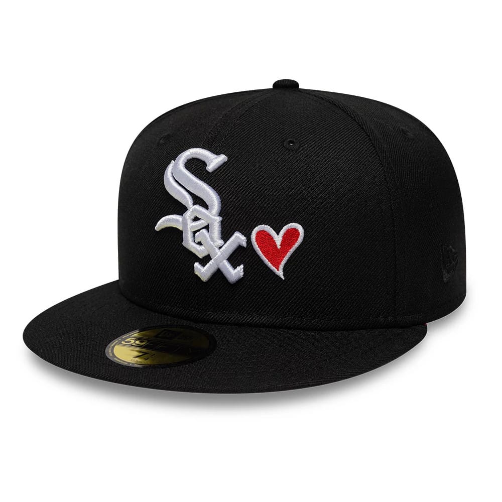Chicago White Sox MLB Heart Black 59FIFTY Fitted Cap-kentox