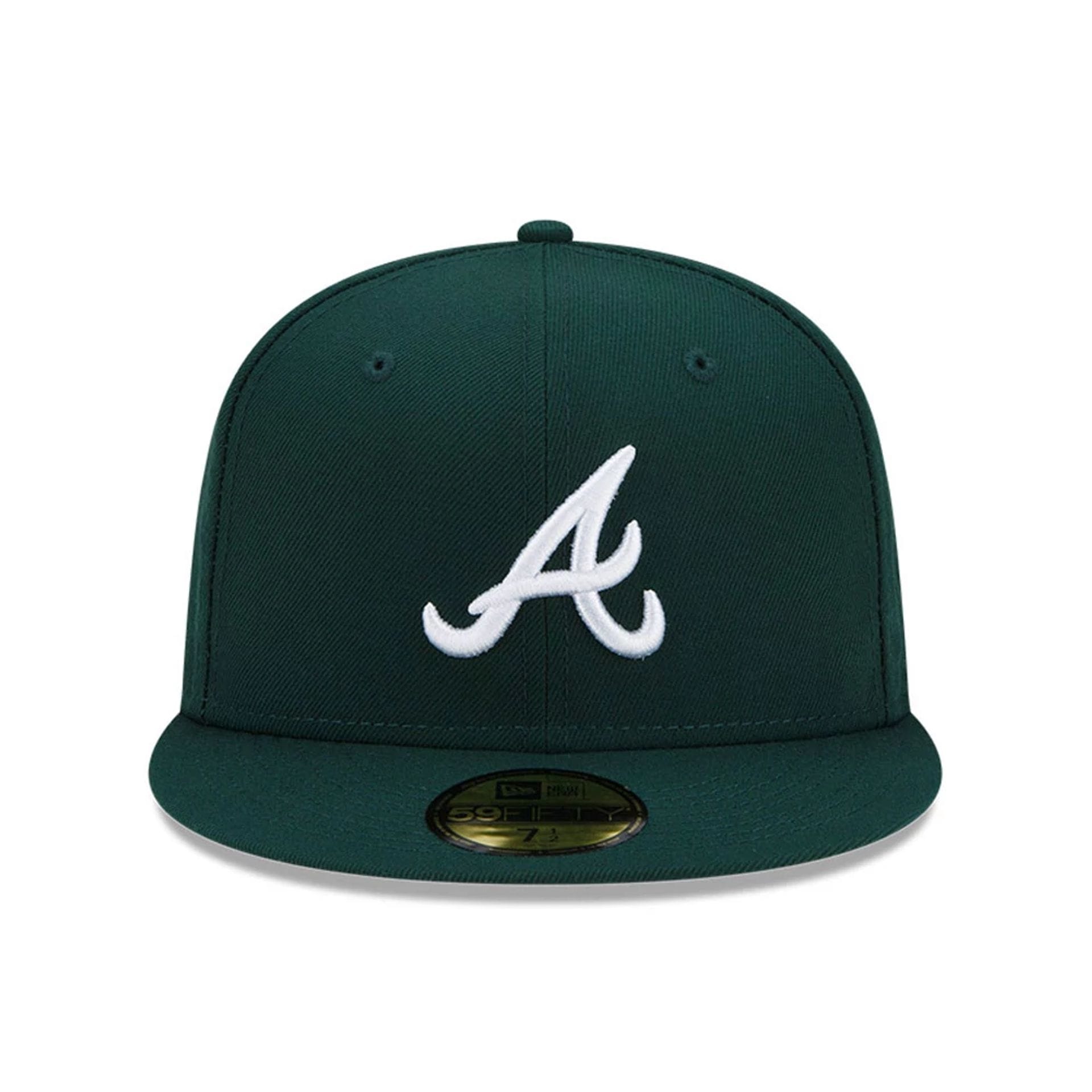 Atlanta Braves MLB Dark Green 59FIFTY Fitted Cap-kentox