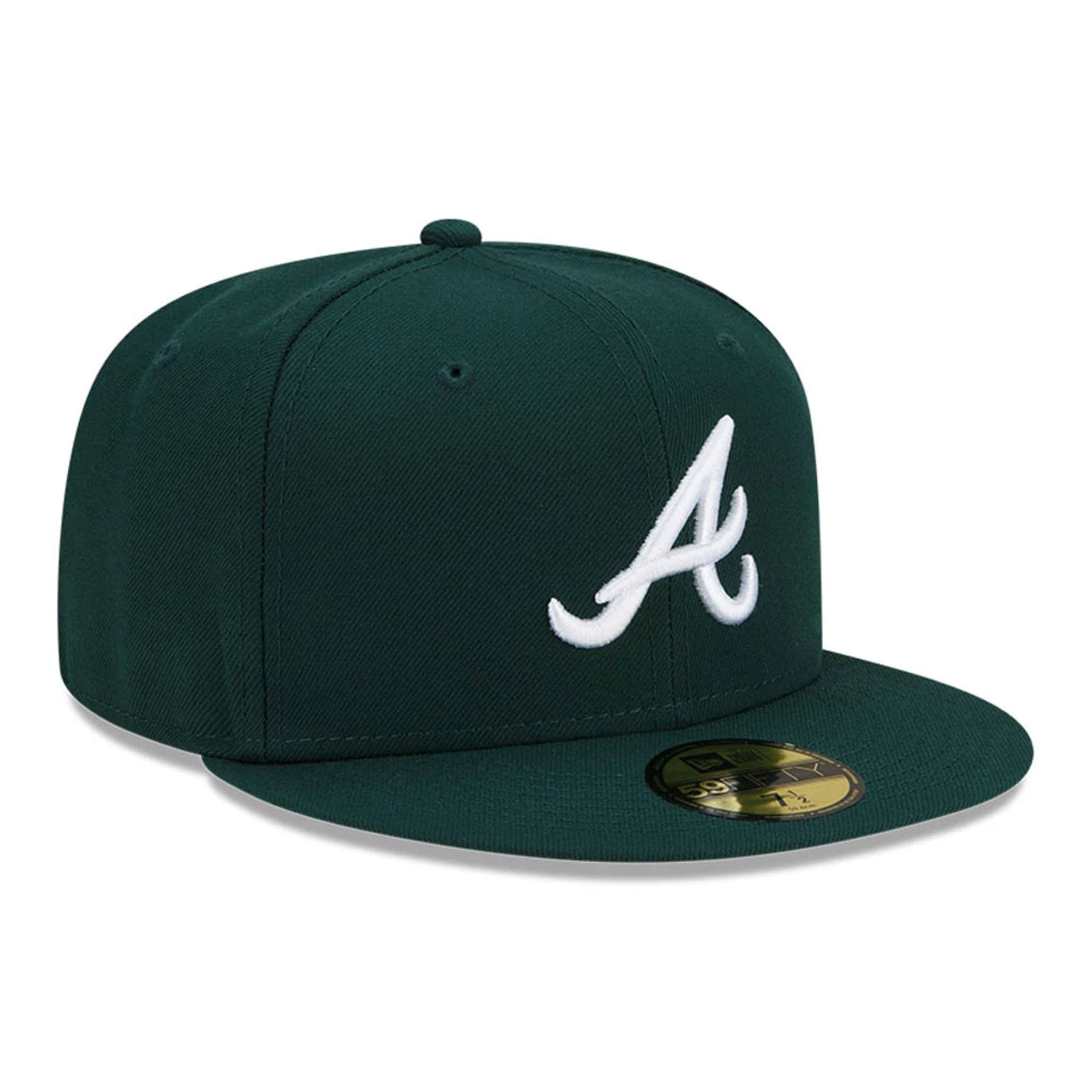 Atlanta Braves MLB Dark Green 59FIFTY Fitted Cap-kentox