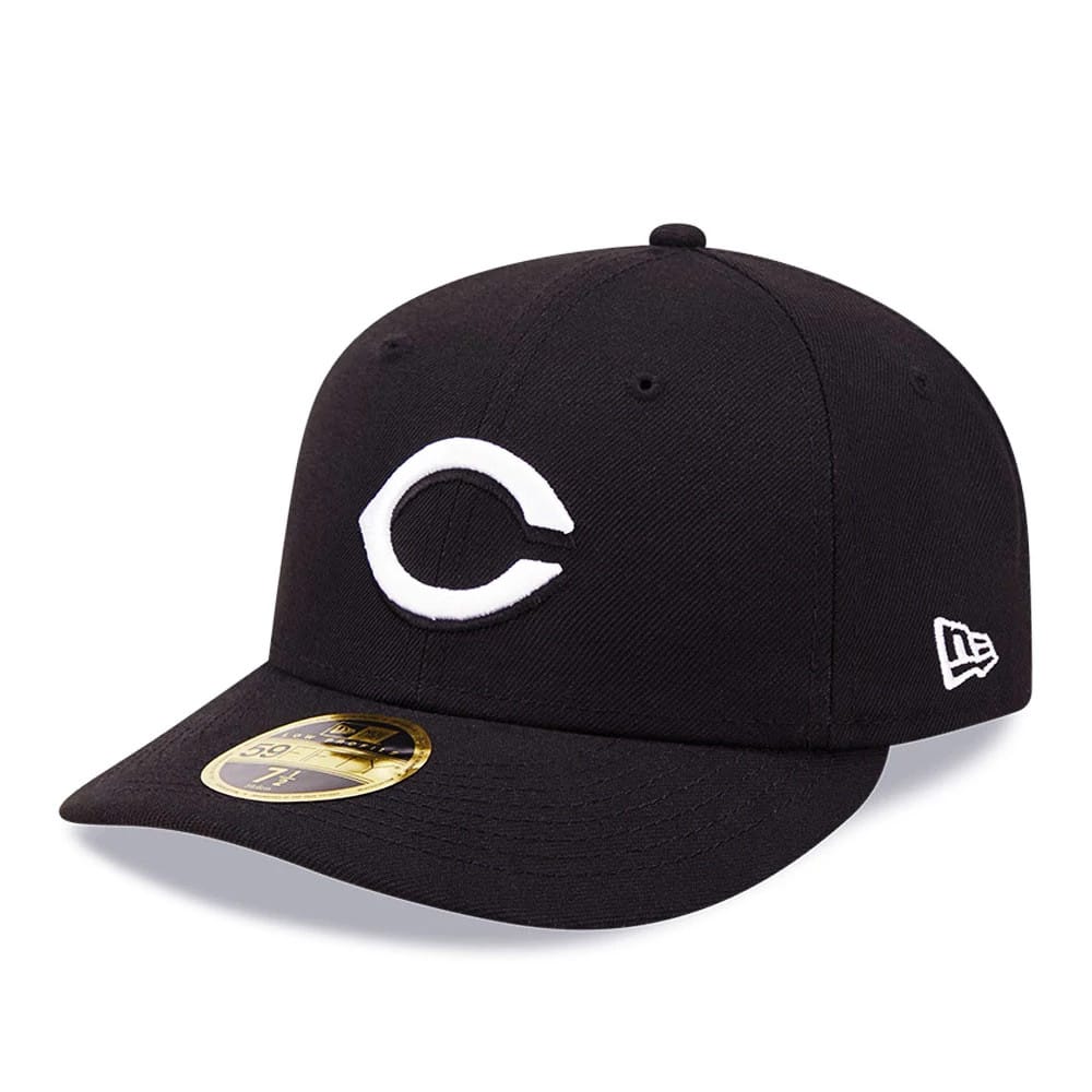 Cincinnati Reds MLB Black Low Profile 59FIFTY Fitted Cap-kentox