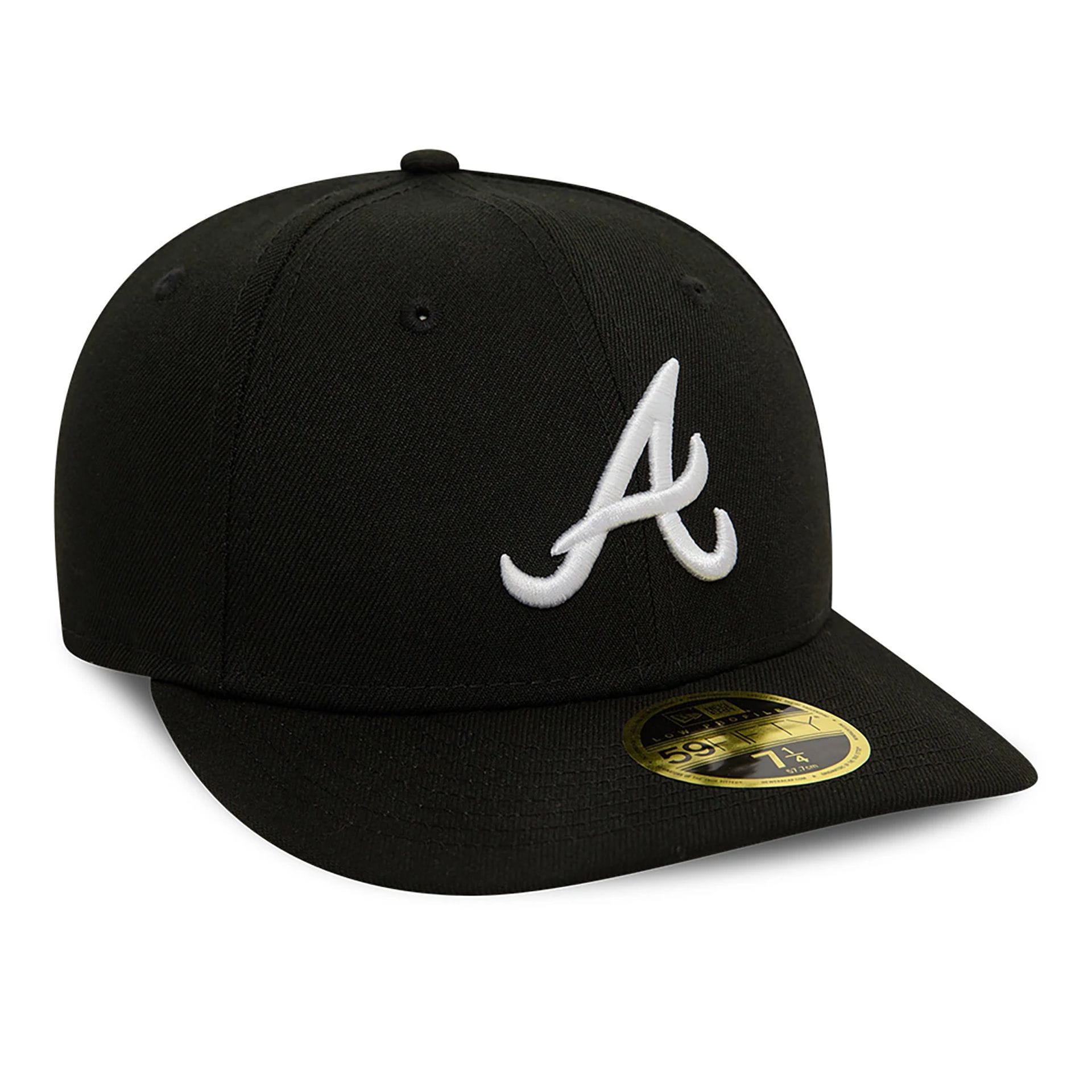 Atlanta Braves MLB Black Low Profile 59FIFTY Fitted Cap-kentox