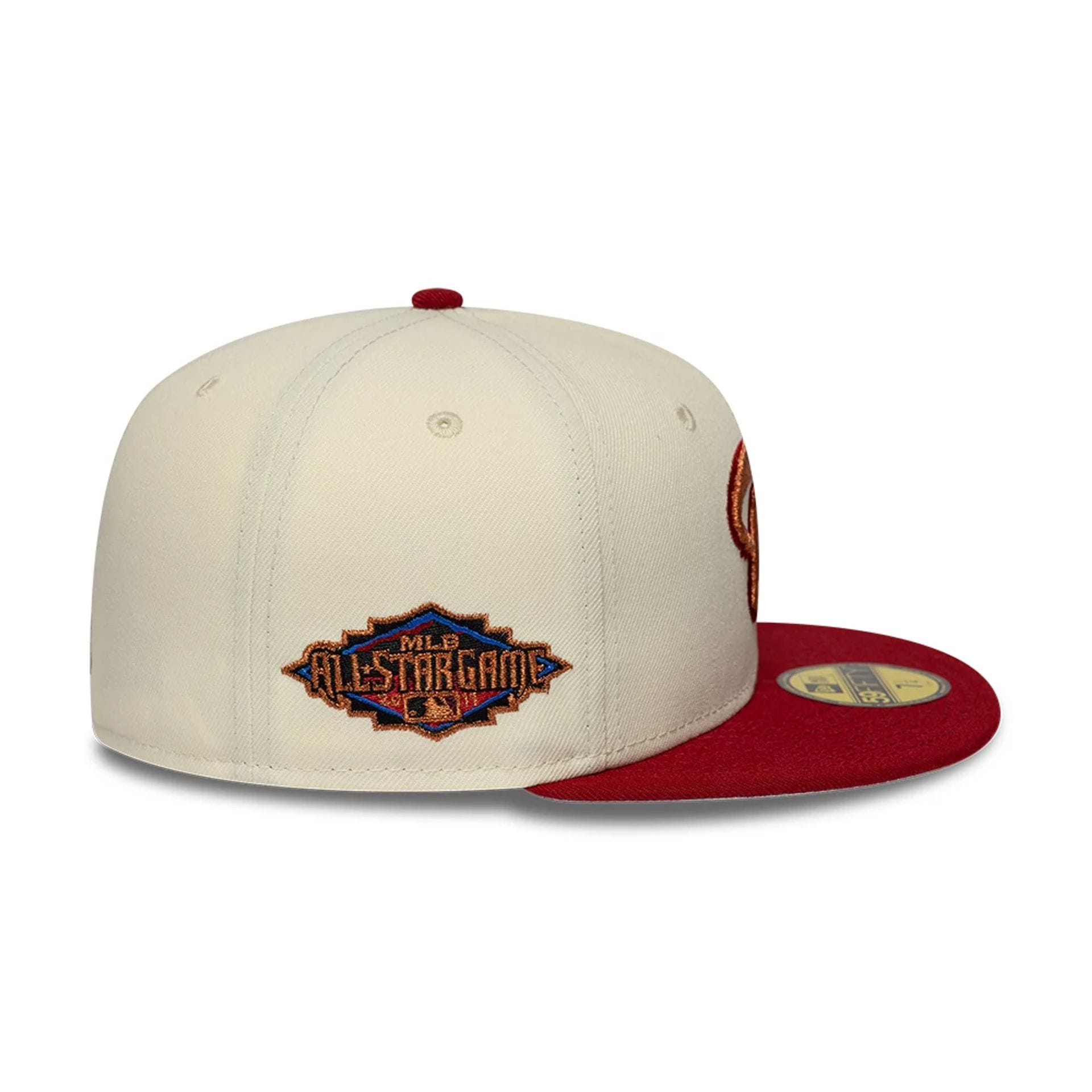 Arizona Diamondbacks MLB Cooperstown White 59FIFTY Fitted Cap-kentox