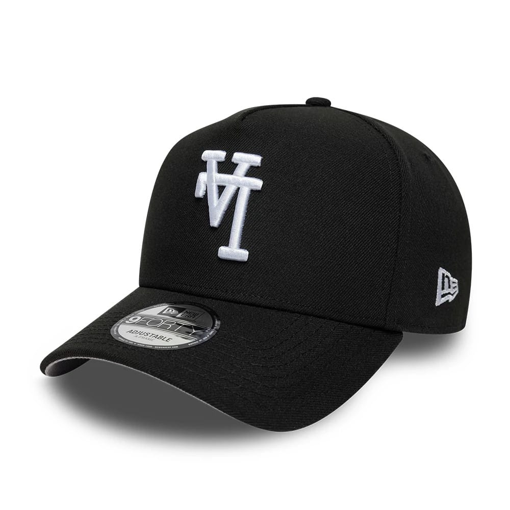 LA Dodgers MLB Upsidedown Black 9FORTY A-Frame Adjustable Cap-kentox
