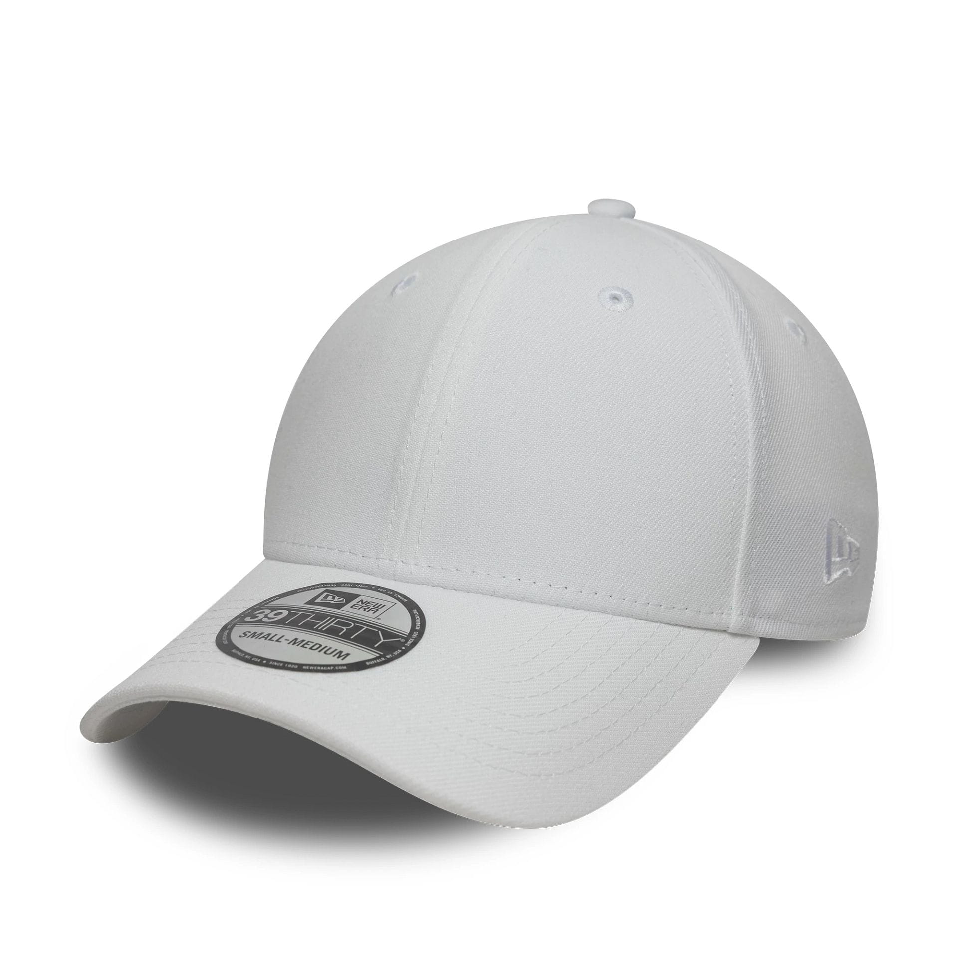 New Era White 39THIRTY Stretch Fit Cap-kentox